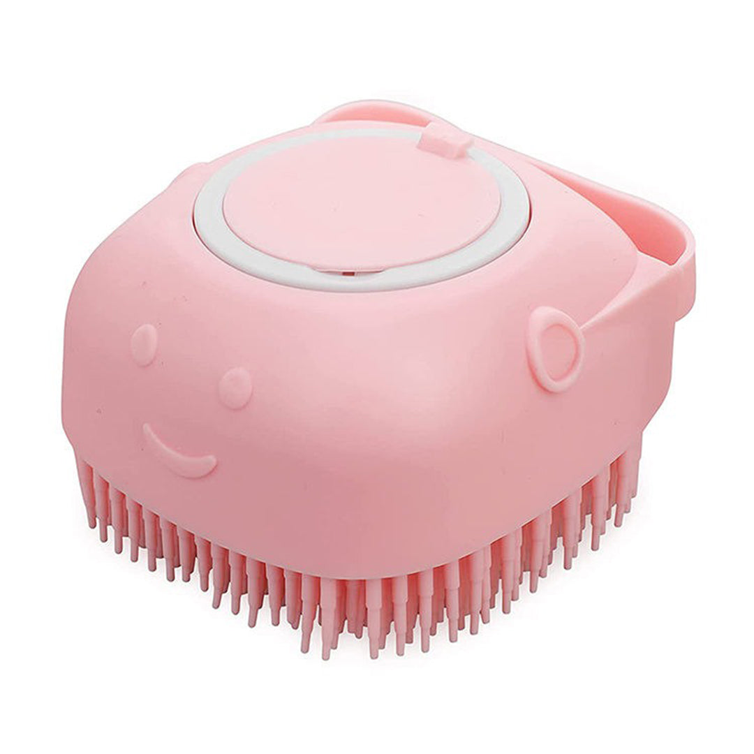 Silicone Pet Spa: Shampoo Dispenser & Grooming Brush for Cats and Dogs