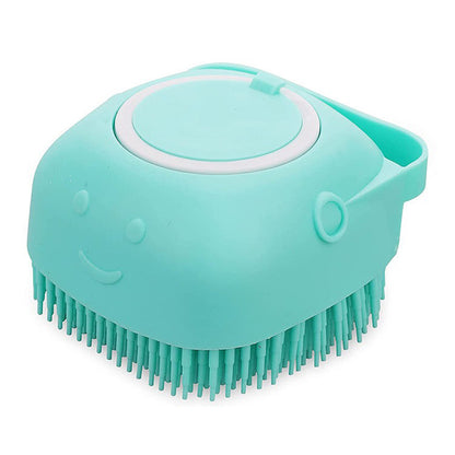 Silicone Pet Spa: Shampoo Dispenser & Grooming Brush for Cats and Dogs