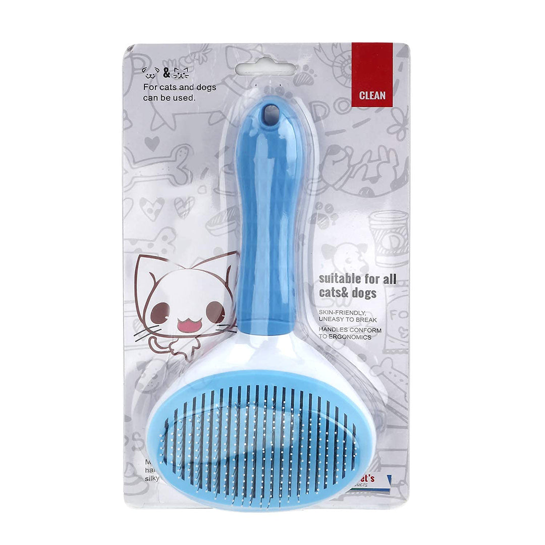Fur-fect Finish: Self-Cleaning Grooming Brush for Cats and Dogs